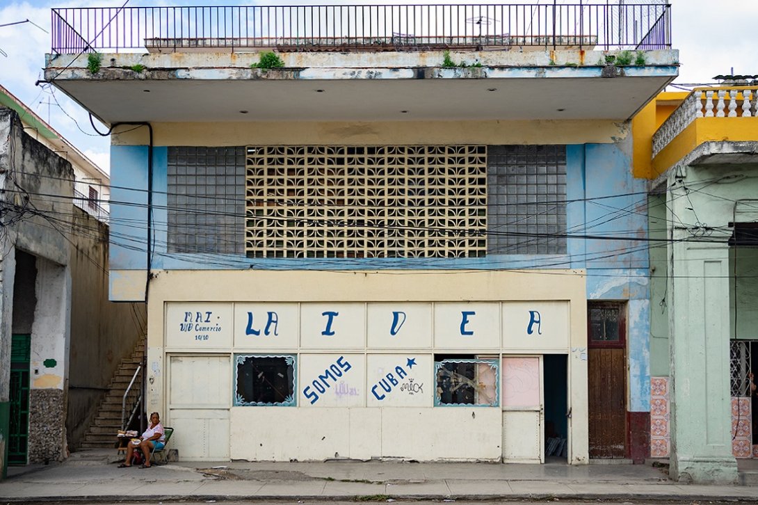 Punto de venta abandonado en La Habana.
