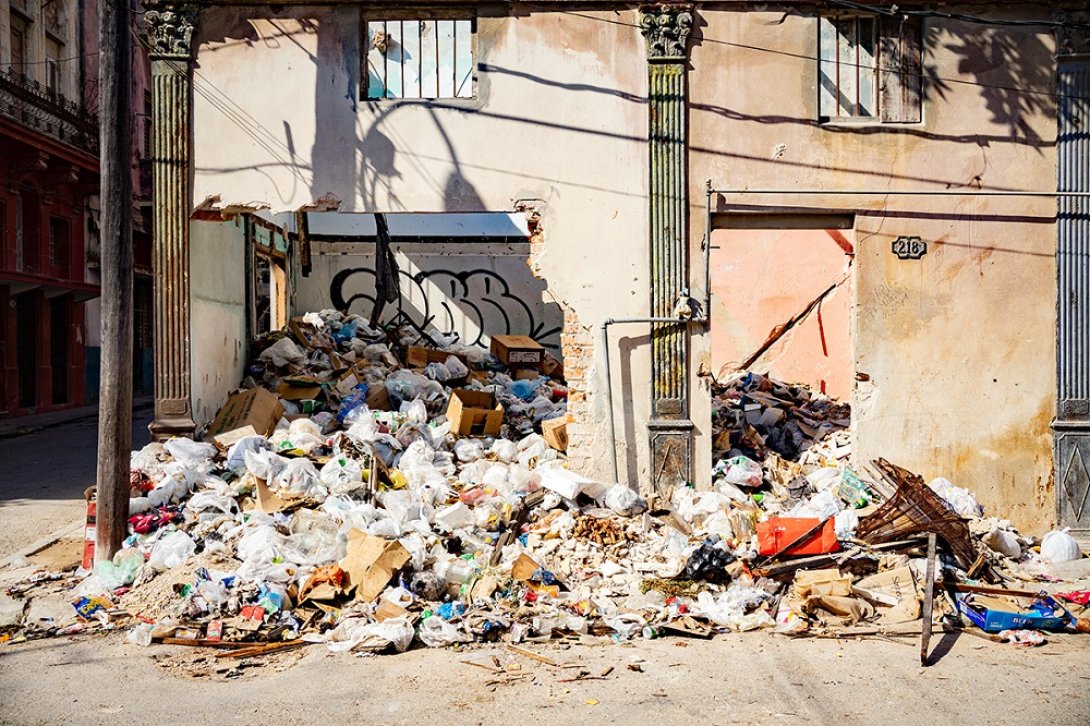 Un basurero en La Habana Vieja.