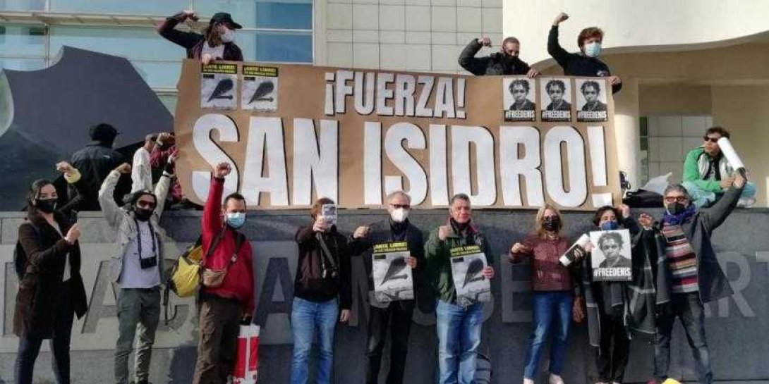 Cubanos en Barcelona solidarios con San Isidro