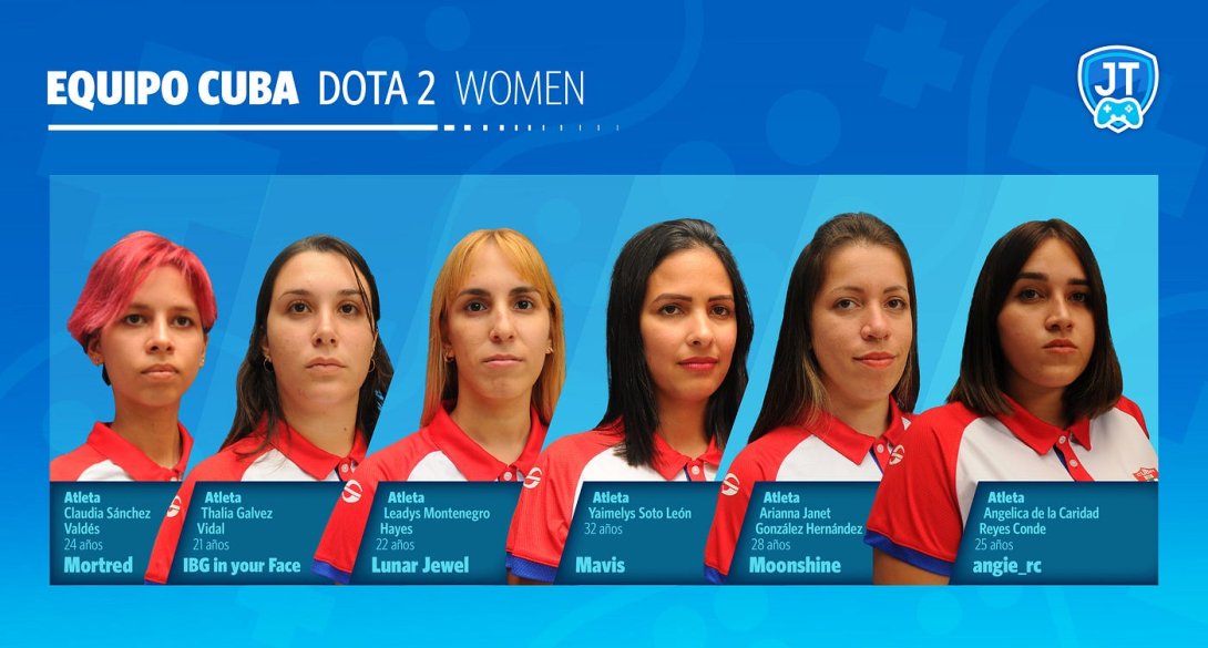 Equipo femenino de Dota 2 que participó en los Panamericanos de eSports de Santiago 2023.