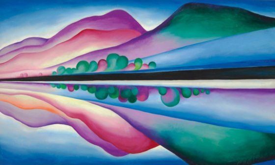 Georgia O'Keeffe: "Reflejos en el lago George" (1921).