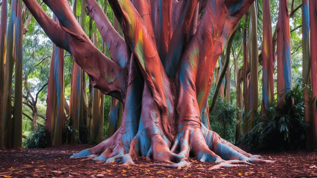 Eucalipto arcoíris, el árbol de los mil colores.