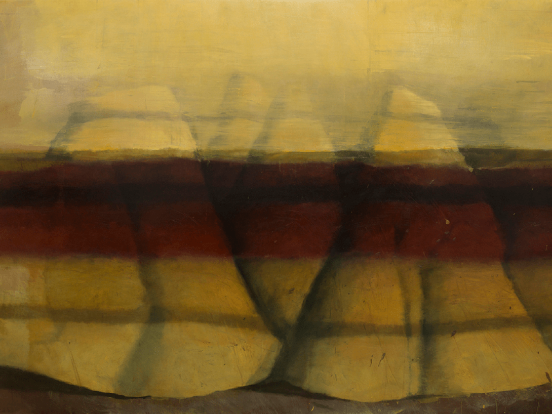 "Vida interna", 2020 de la serie "Bad Lands", óleo sobre lienzo. 178x260cm.