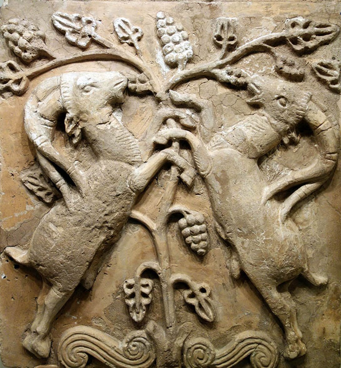 Árbol de la Vida en un bajorrelieve iraní del siglo V.