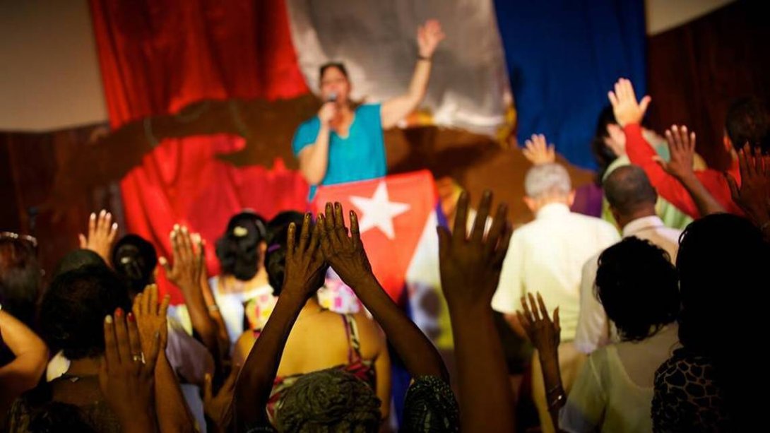 Culto evangélico en Cuba. Foto: Facebook.
