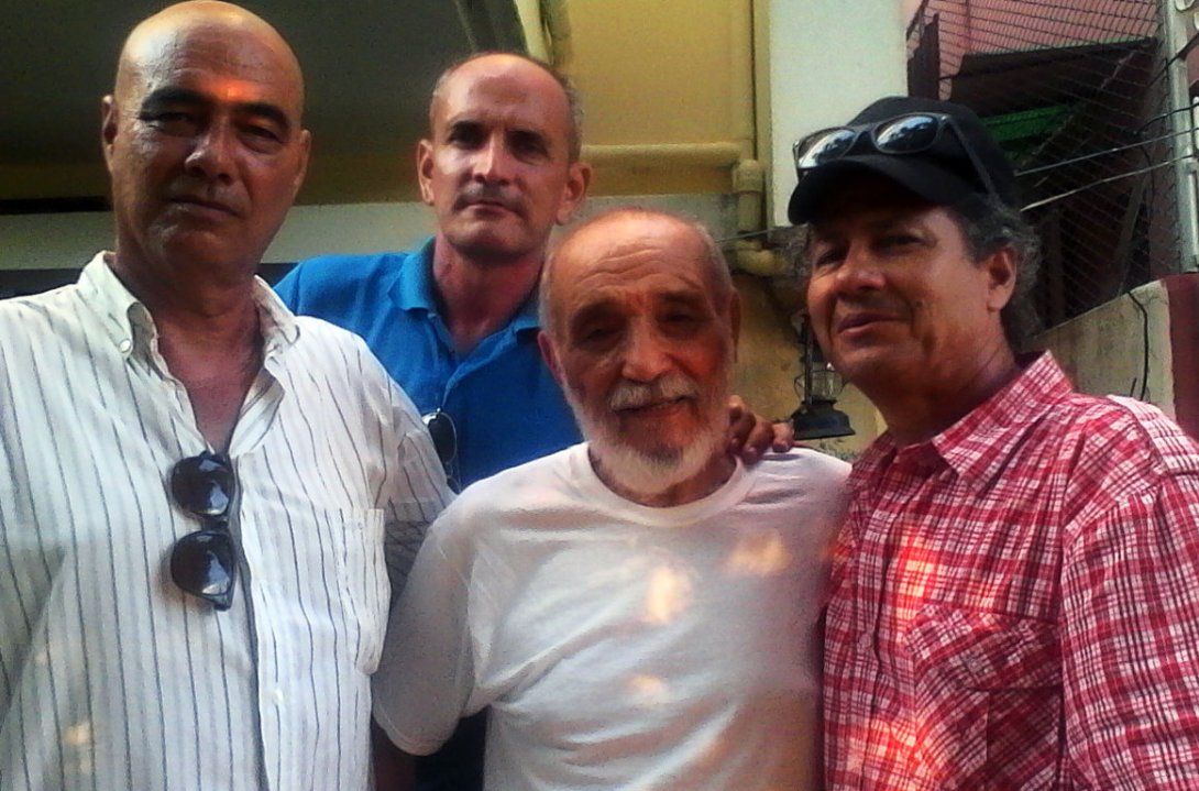 Escritores Jorge Ángel Pérez, Nelton Pérez, Rafael Alcides (fallecido) y Rafael Vilches.