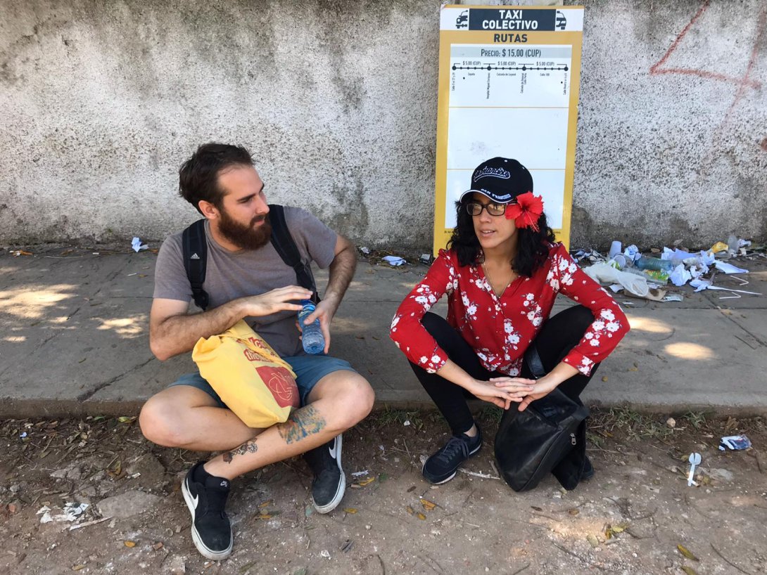 Los periodistas Mónica Baró y Mario Luis Reyes, La Habana, 2019