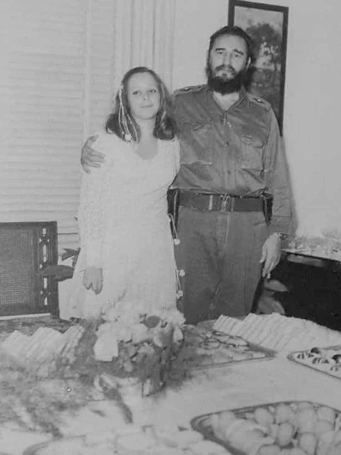 Fidel Castro y su hija con Naty, Alina Fernández. 