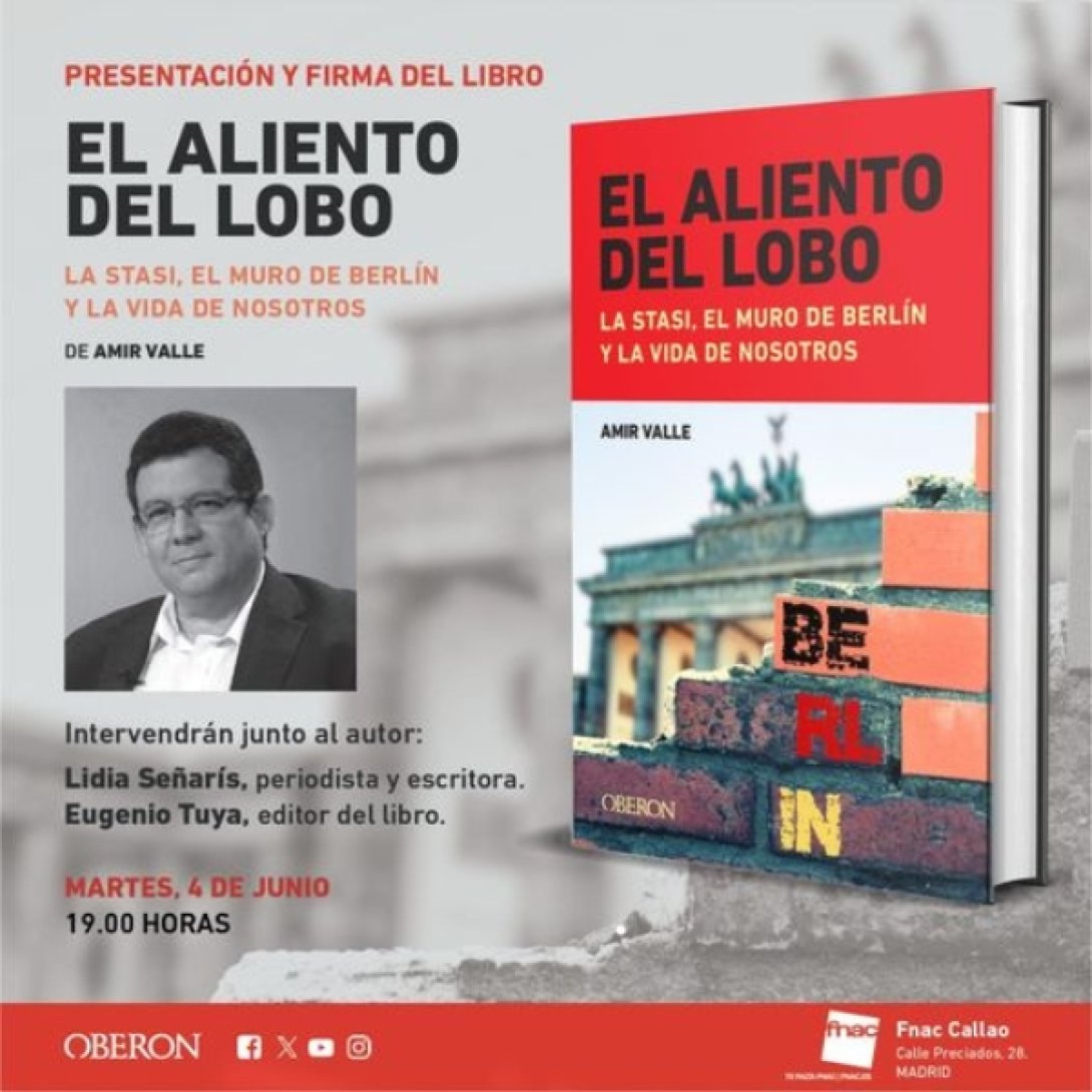 Amir Valle presenta su libro "El aliento del lobo" en Madrid.