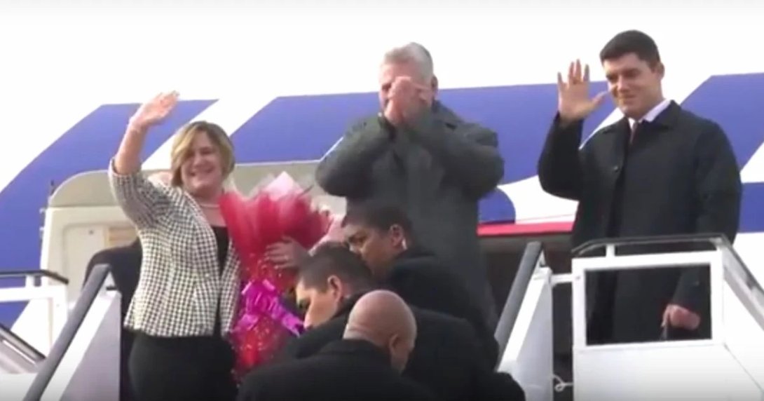 Manuel Anido junto a Lis Cuesta y Miguel Díaz-Canel.