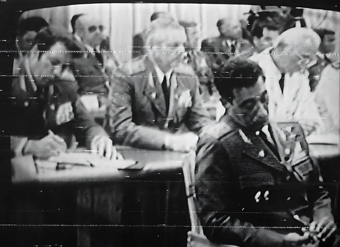 Arnaldo Ochoa, durante el juicio en su contra, transmitido por la televisión.