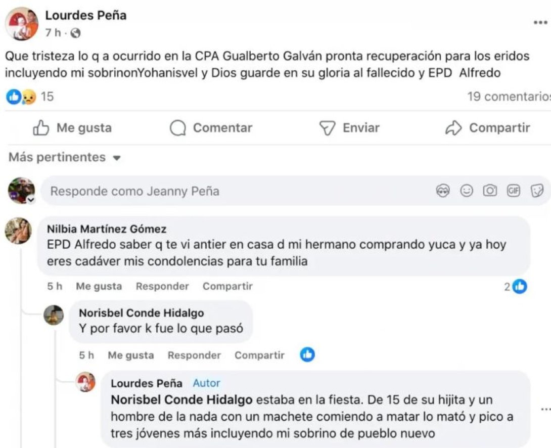 Comentarios en las redes por asesinato en fiesta de 15 de Camagüey.