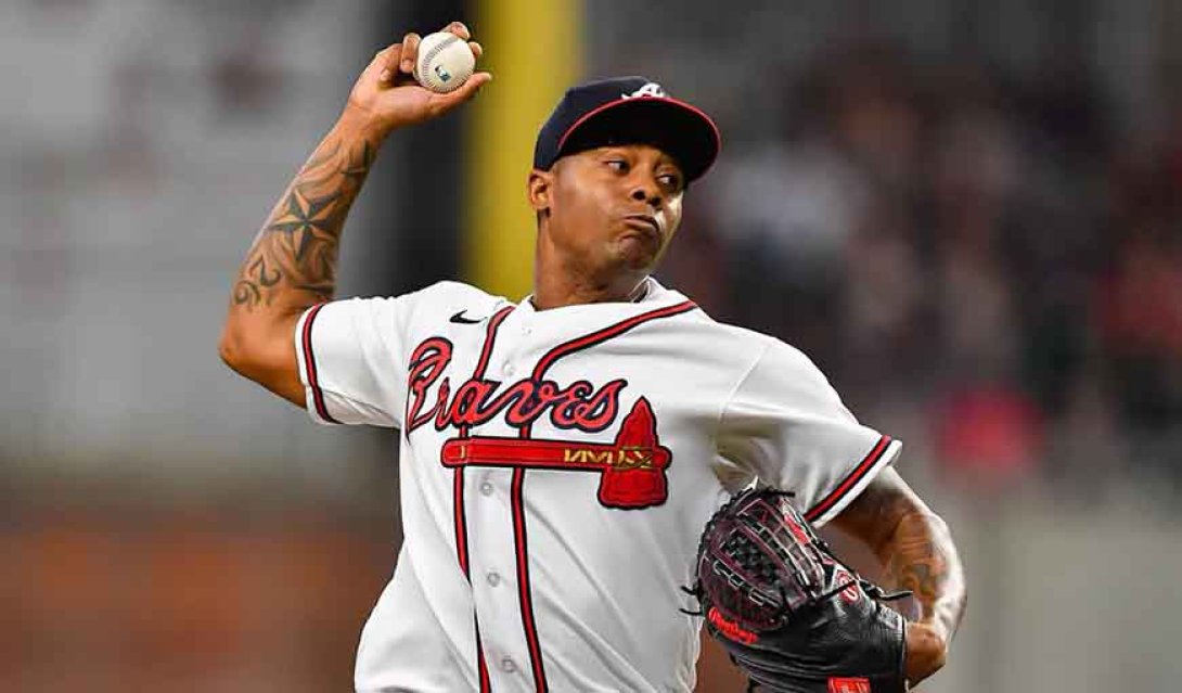 El pelotero cubano Raisel Iglesias.