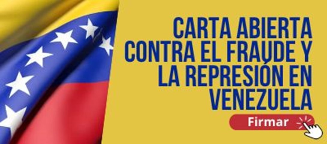 Banner botón firmar carta apoyo a Venezuela