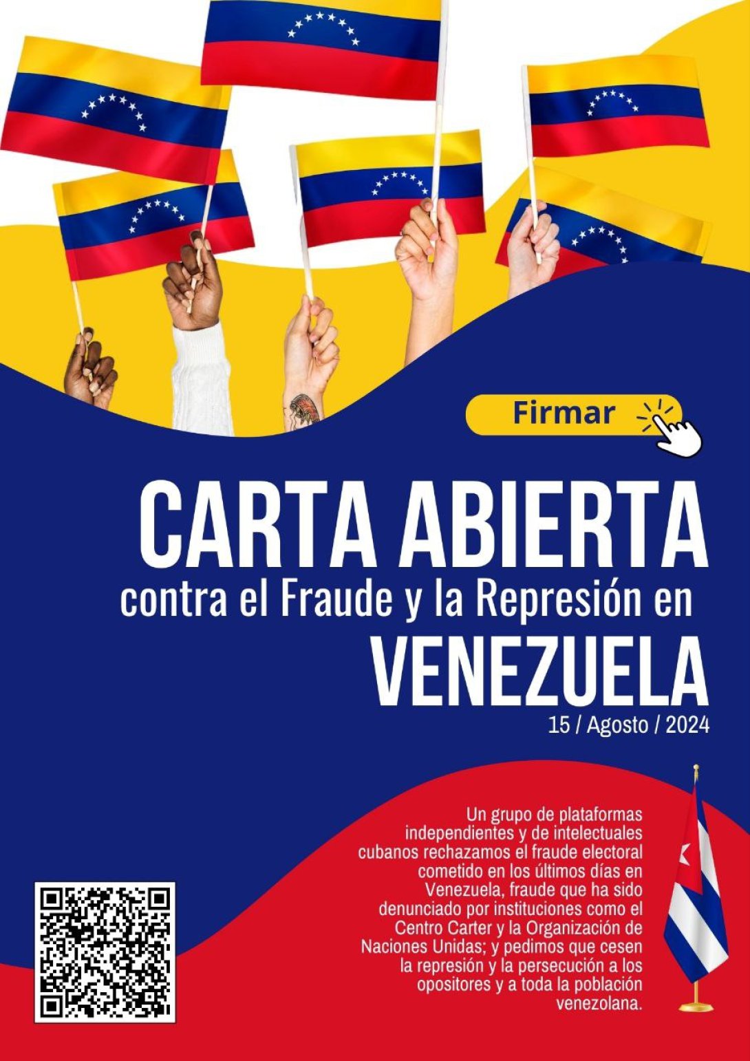 Carta abierta contra el fraude en Venezuela.