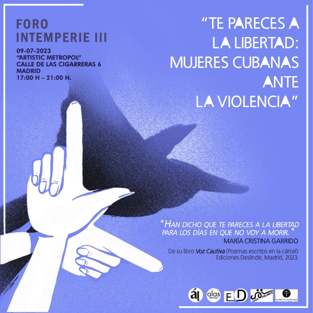 Cartel del Foro Intemperie III. Mujeres cubanas ante la violencia