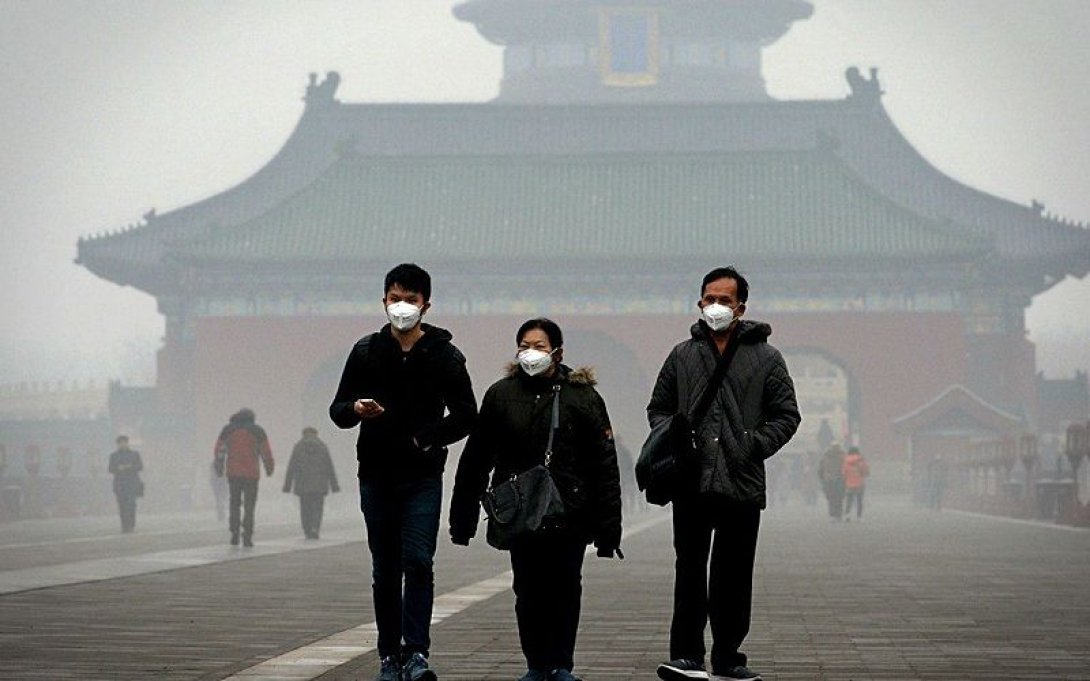 Polución en Pekín, China.