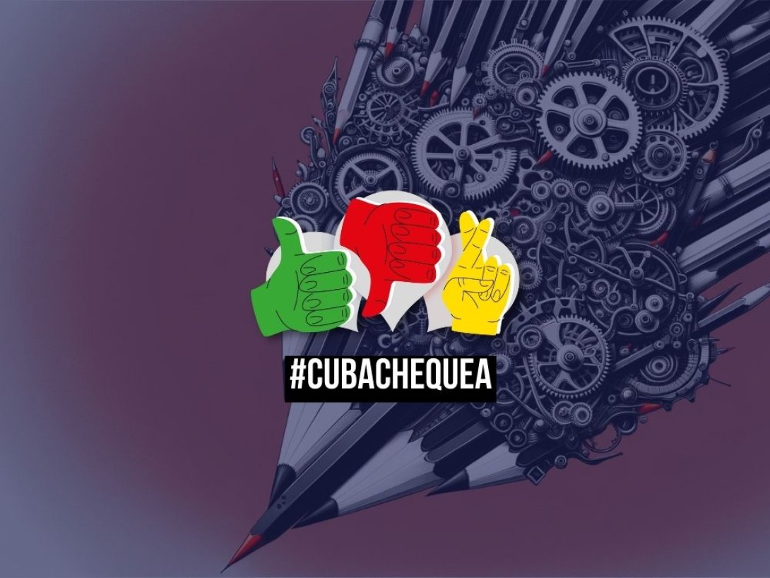 Diseño identidad CubaChequea, lápiz con ruedas dentadas