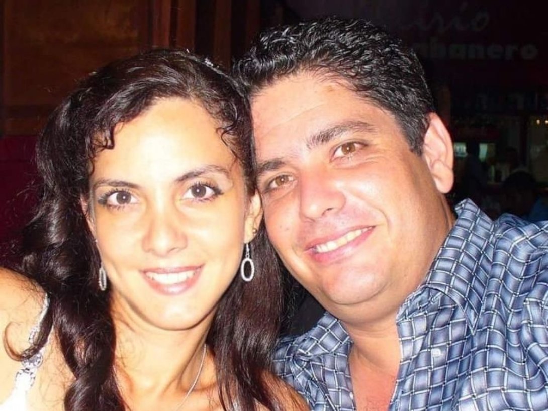 Edrinson Naranjo y su esposa.