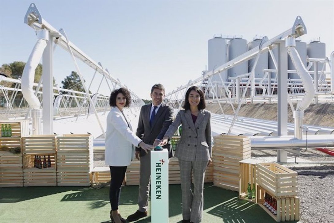 Inauguración de la planta termosolar de Heineken con energía 100% renovable.