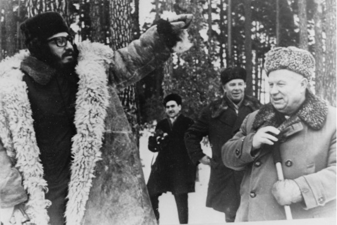 Fidel y Nikita Jrushchev,  en la visita de Fidel Castro a la URSS en 1963.