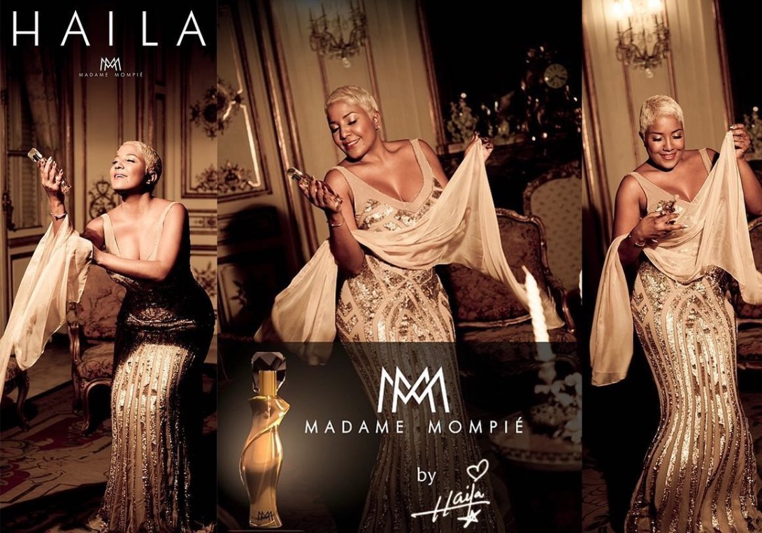 Haila promociona el perfume Madamme Mompie.