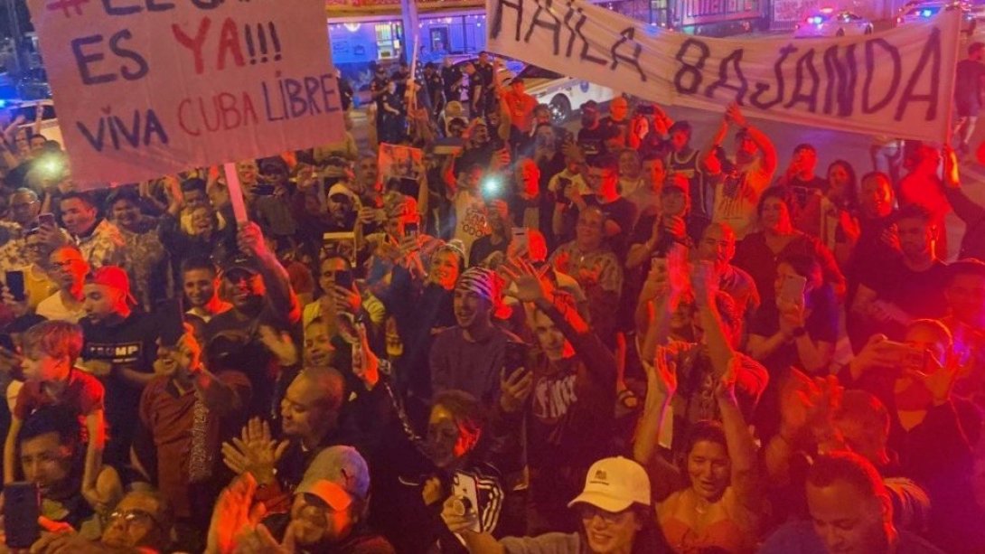 Protesta contra concierto de Haila en Miami.