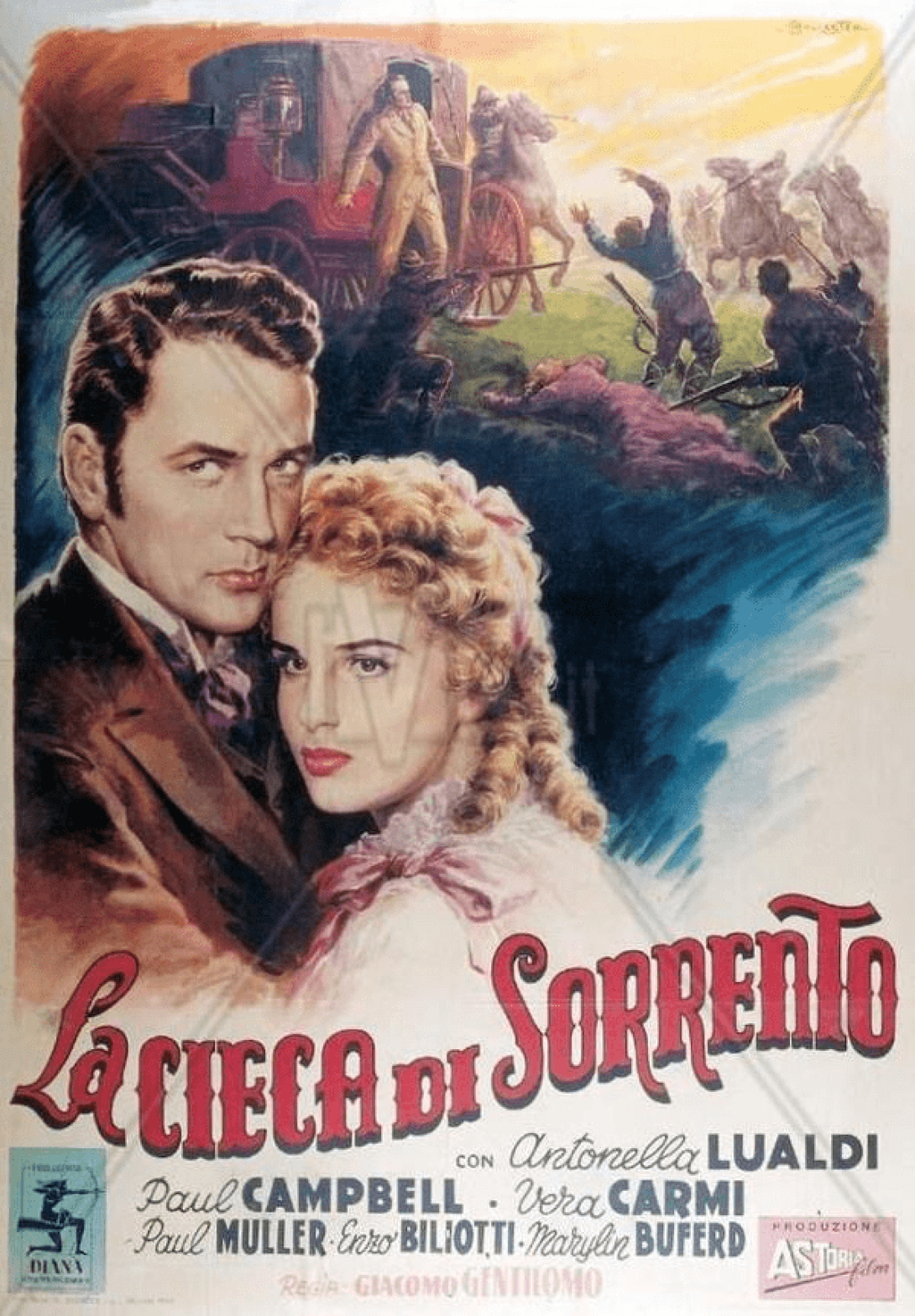 Cartel de la película "La ciega de Sorrento".