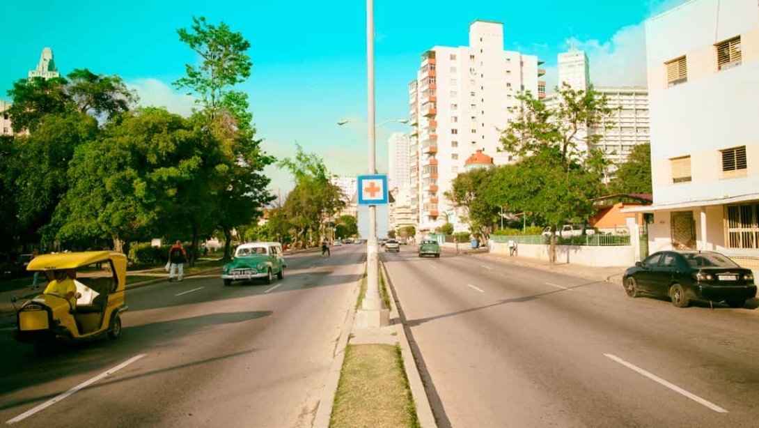 Calle Línea, en el Vedado, La Habana.