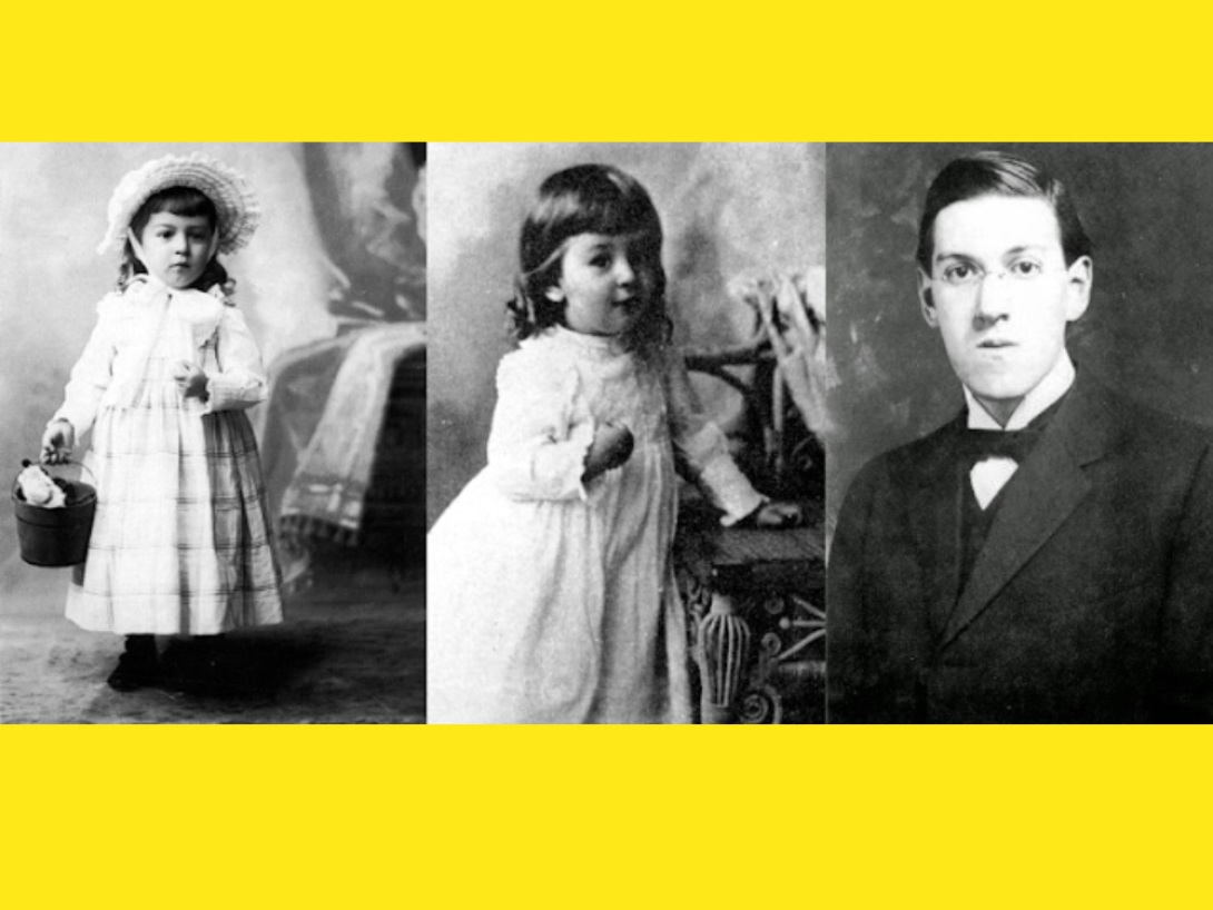 Tres retratos muestran a Lovecraft en sus primeros añso y juventud.
