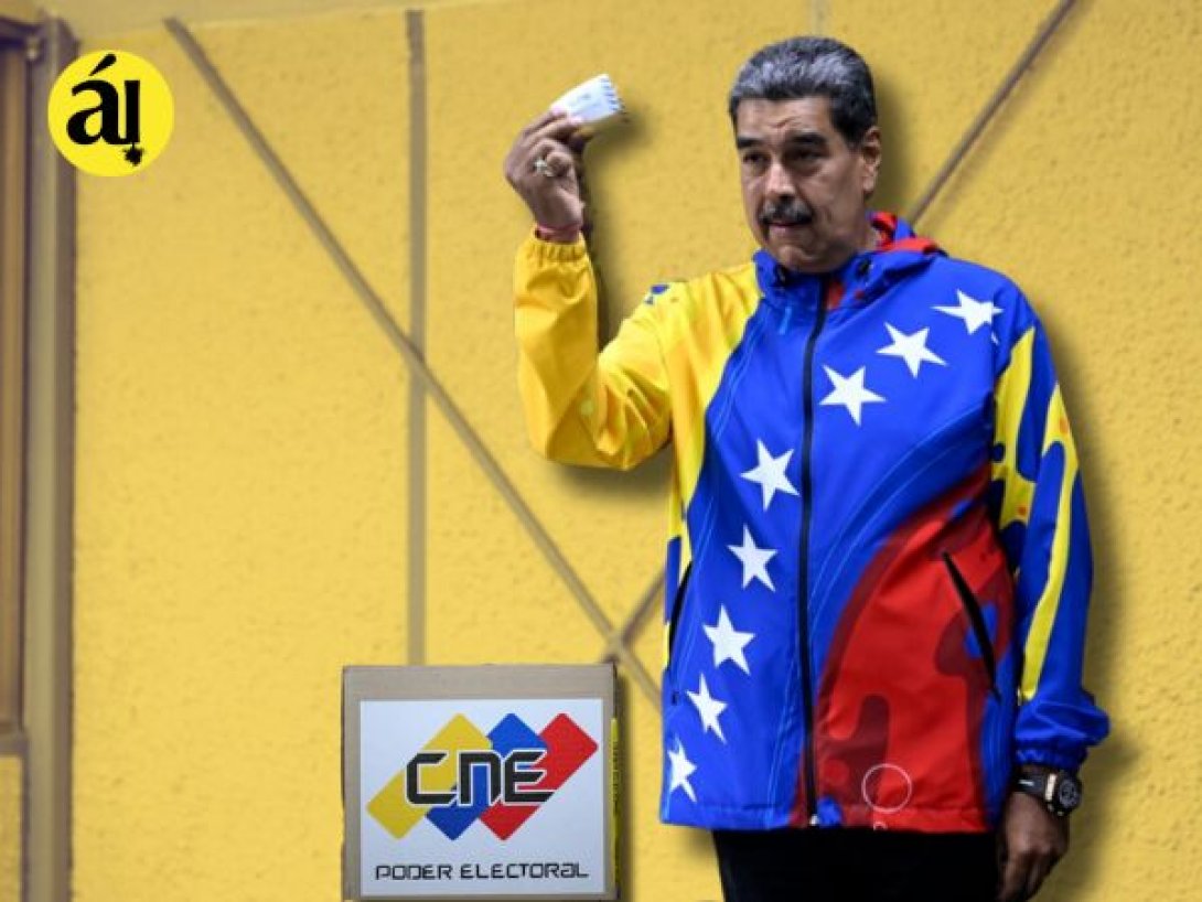 Nicolás Maduro votando en las elecciones de julio de 2024 en Venezuela.