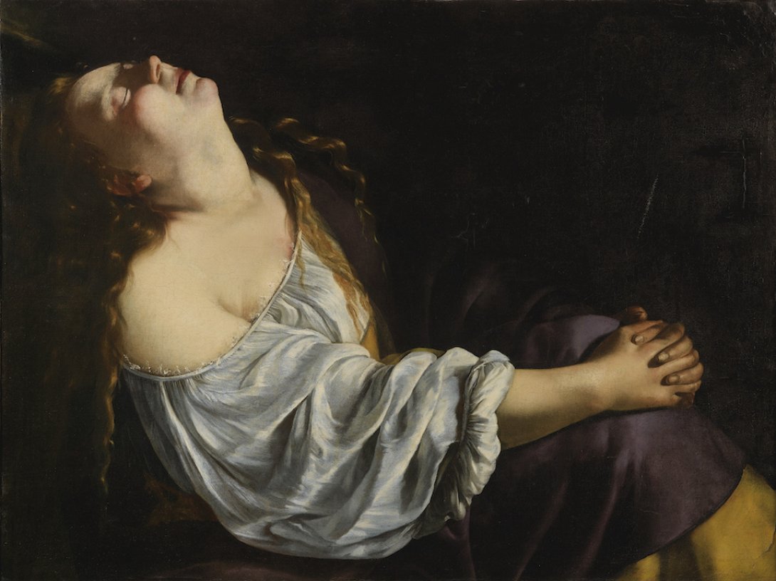 "Magdalena penitente", pintura de Artemisia Gentileschi.