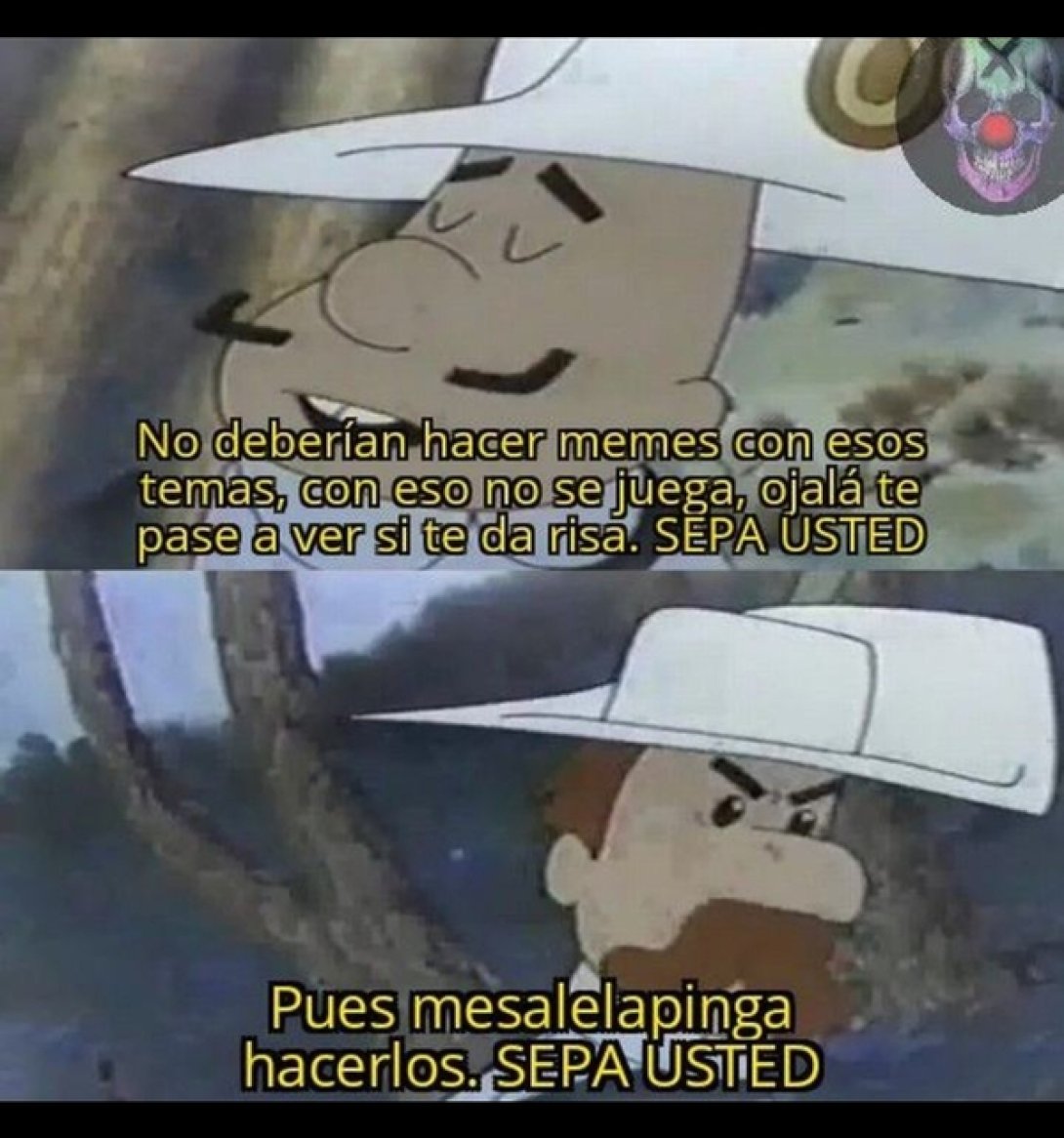 Meme de LINLT usando la imagen de personaje del dibujo animado cubano "Elpidio Valdés".