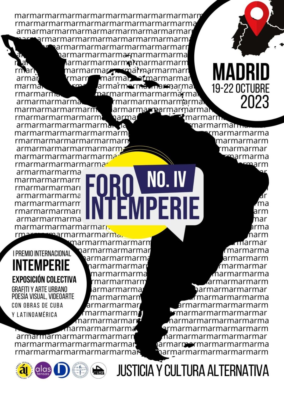 Cartel del IV Foro Intemperie, 19 al 22 de octubre 2023