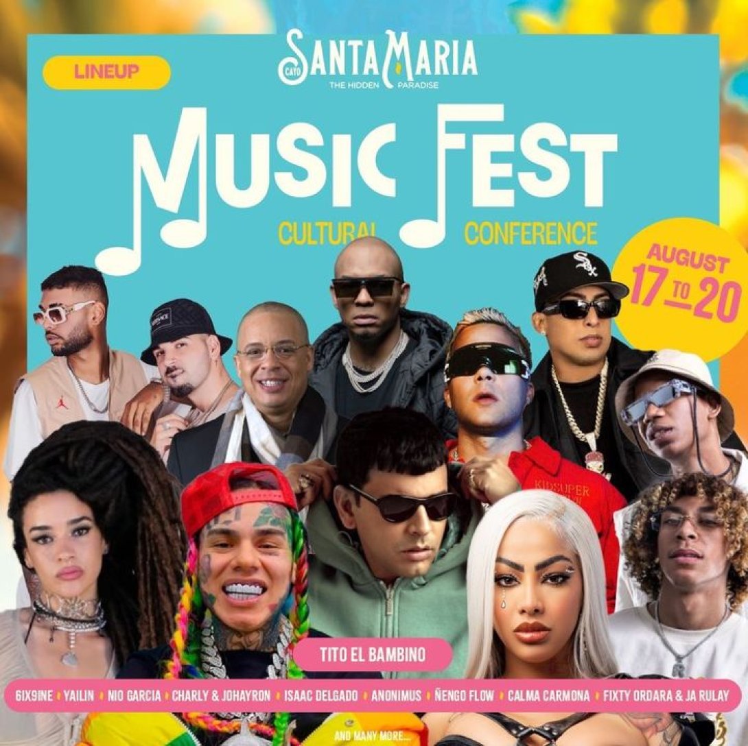 Cartel de Santa Maria Music Fest.