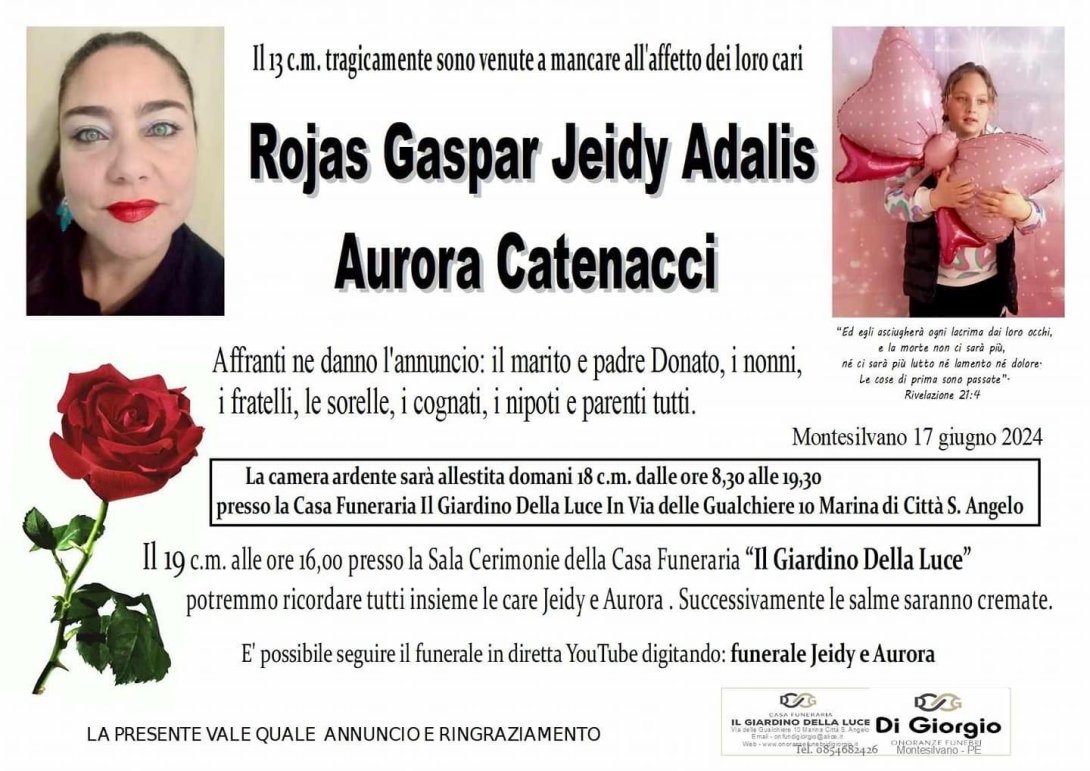 Infomración sobre la muerte de Jeidy y Adalis.