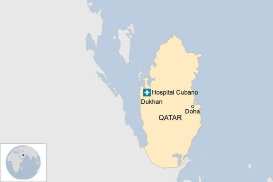 Ubicación del Hospital Cubano en Qatar.
