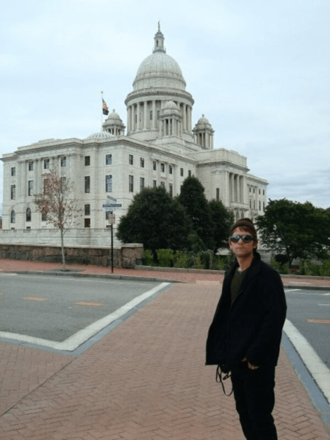 Ulises Pena en el Capitolio de Providence, Rode Island, EUA.