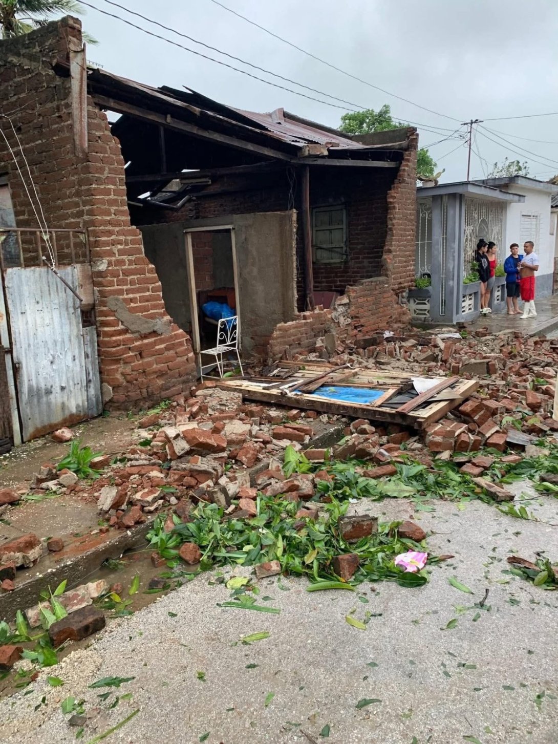 Derrumbe total provocado por el Huracán Melissa en el oriente cubano (2025).