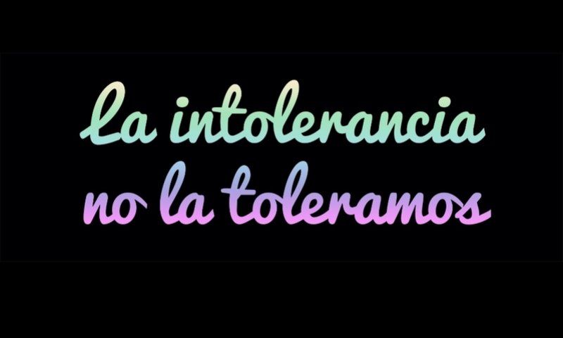 Logotipo tipográfico de LINLT: "La intolerancia no la toleramos".