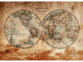 Mapa de ambos hemisferios del planeta Tierra.