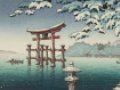 Tsuchiya Koitsu: "Nieve en Miyajima" (1937).