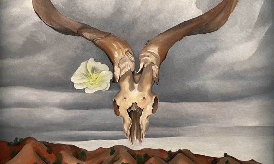 Georgia O'Keeffe: "Cabeza de carnero" (1935).