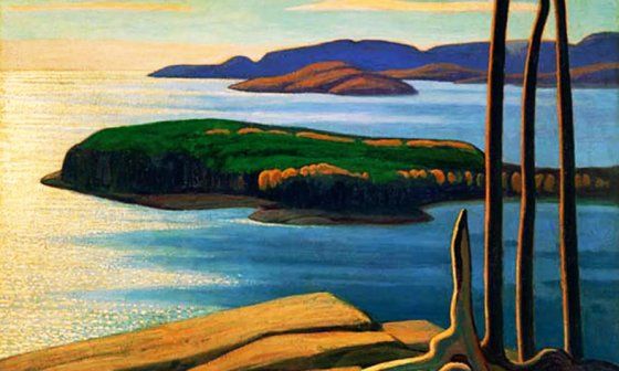 Lawren Harris: "El sol de la tarde en el Lago Superior" (1924).