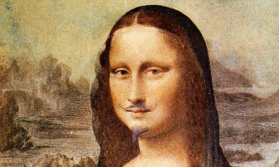 Marcel Duchamp y Francis Picabia: "L.H.O.O.Q." (1919), detalle.