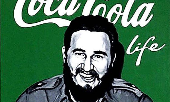 Fidel Castro en un comercial de Coca Cola. 