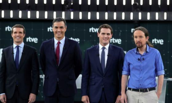 Cuatro candidatos a la presidencia de España, debate en RTVE