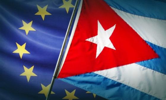 Banderas Cuba-Union europea