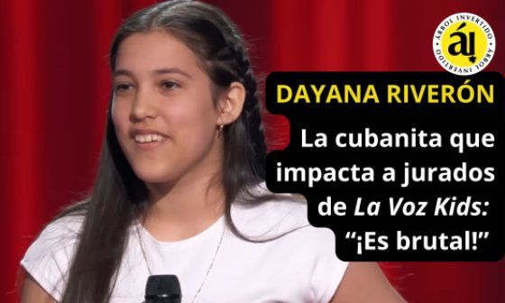 Dayana Riverón, cantante cubana en La voz kids