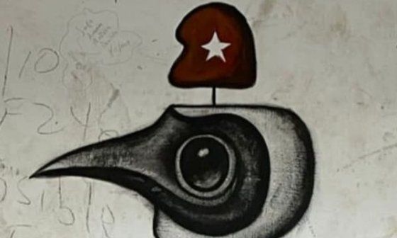 Detalle del grafiti "Karma Instantánteo", de X (Cuba).